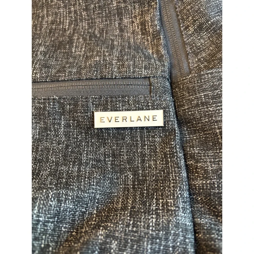 Everlane Street Nylon Zip Backpack Dark Grey Crosshatch Minimalist Bag